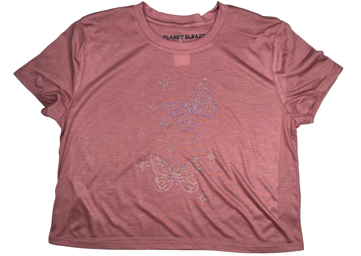 Butterfly Sleaze Rhinestone in Pink Small