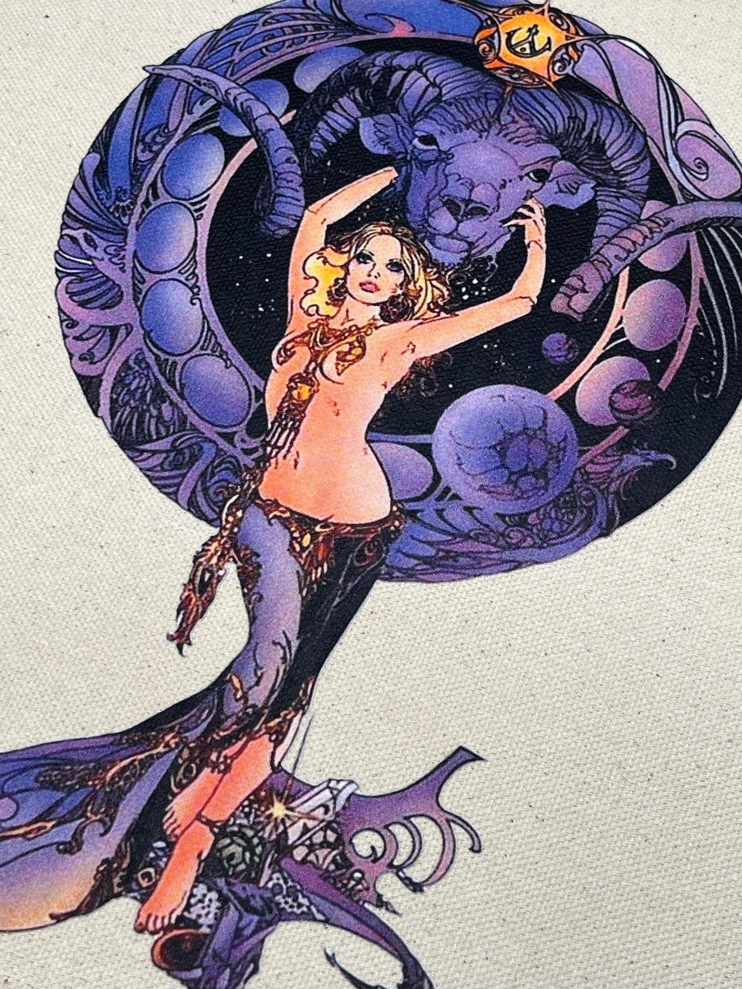 Planet Sleaze Zodiac Canvas Tote Bags Aries