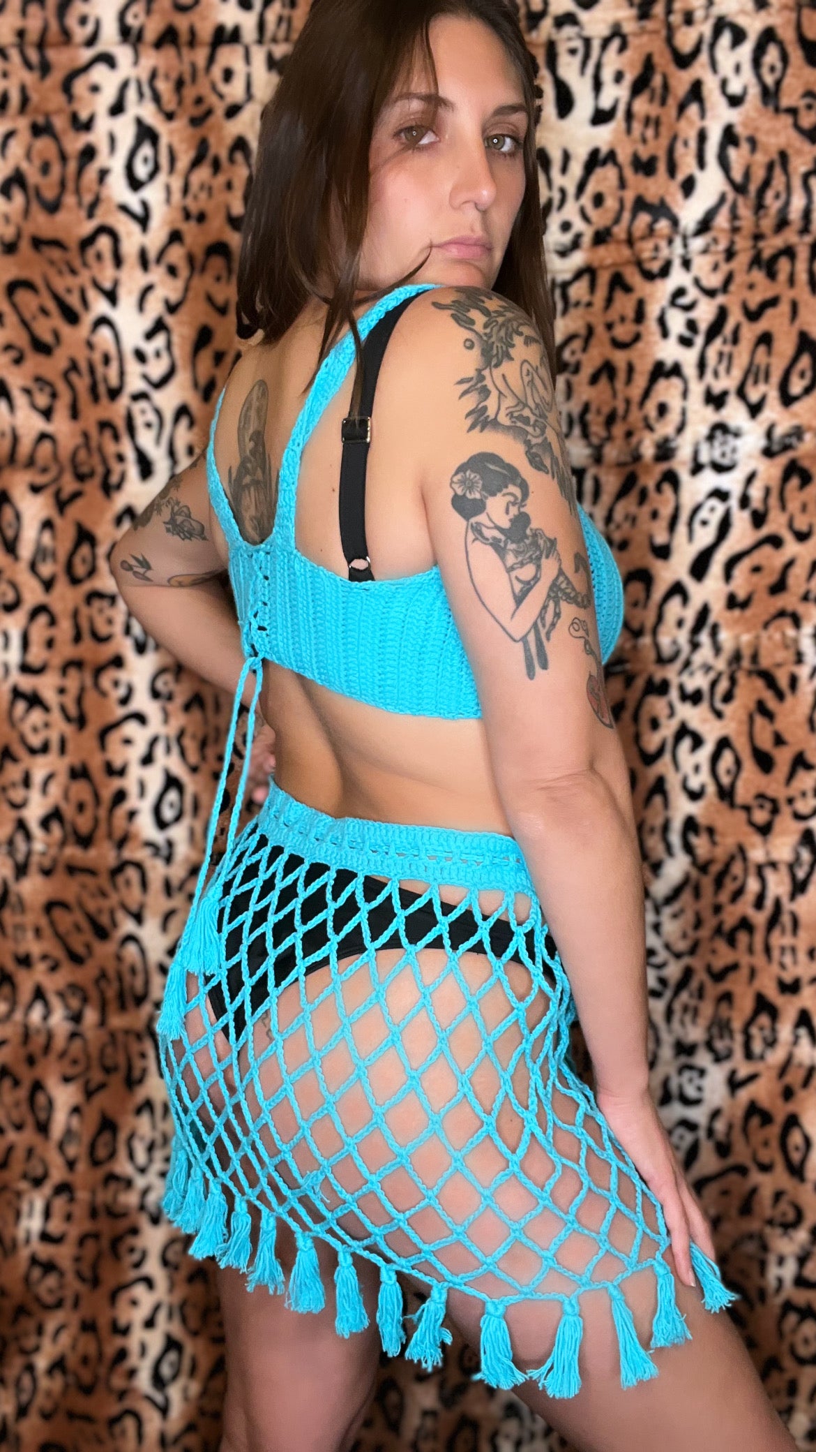 Crochet Tank Skirt Sets