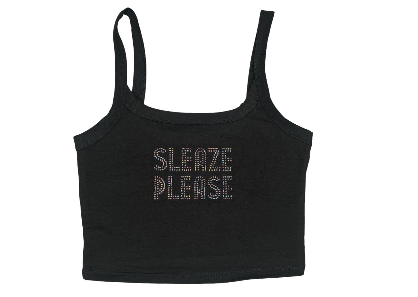Sleaze Please Black Tank Top Size Small