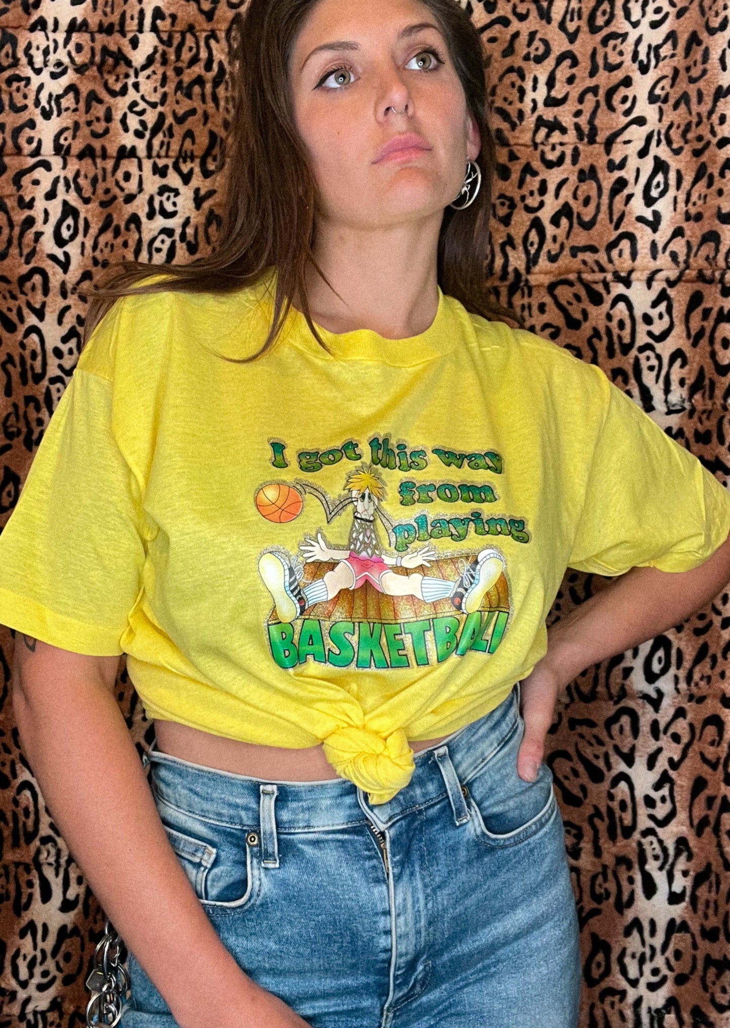 Glitter Basketball Vintage Tee