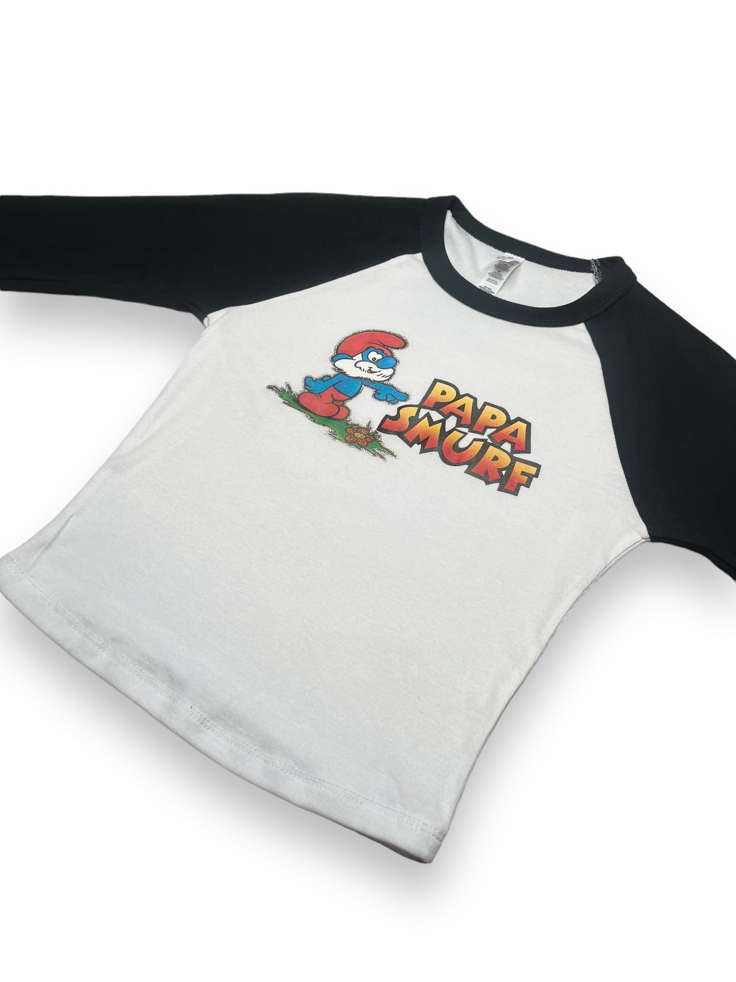 Glitter, Papa Smurf Women's XS Raglan