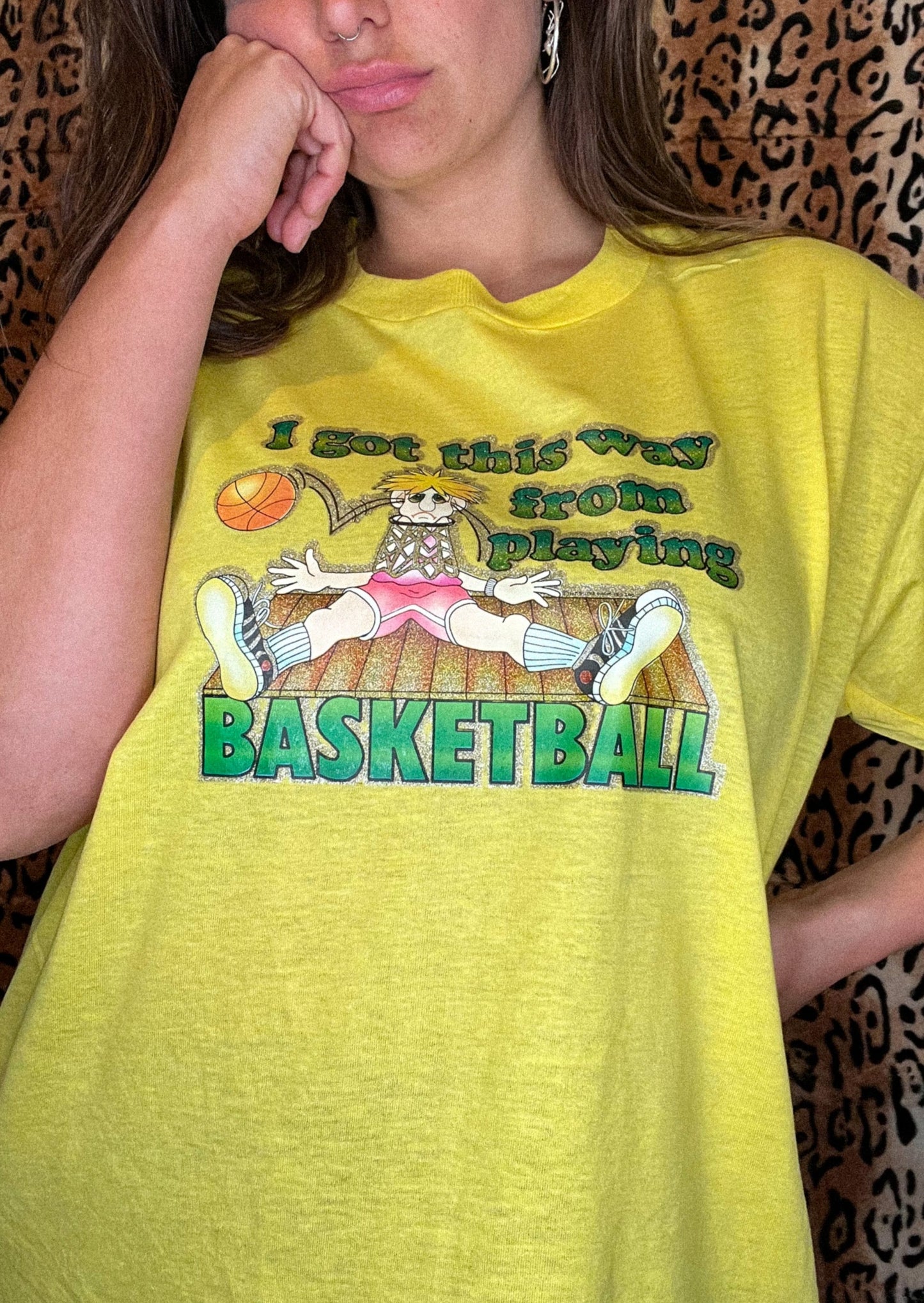 Glitter Basketball Vintage Tee