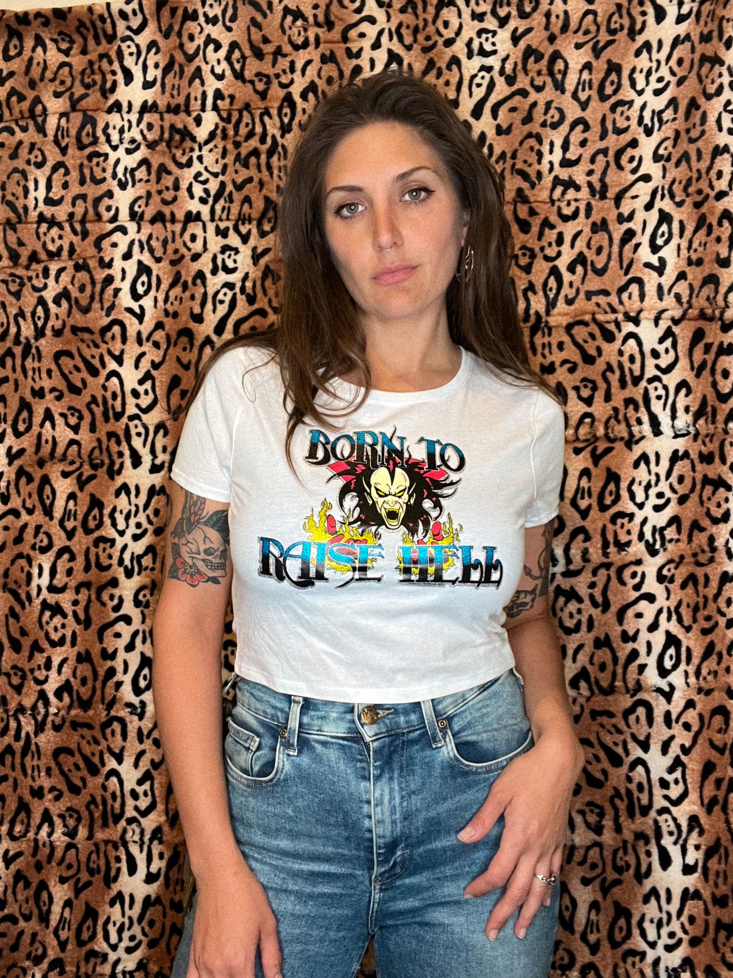 Born To Raise Hell Cropped Tee
