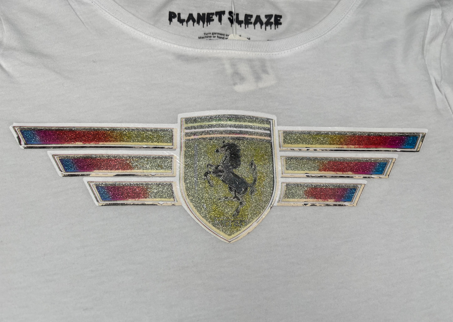 Glitter Ferrari Cropped Tee