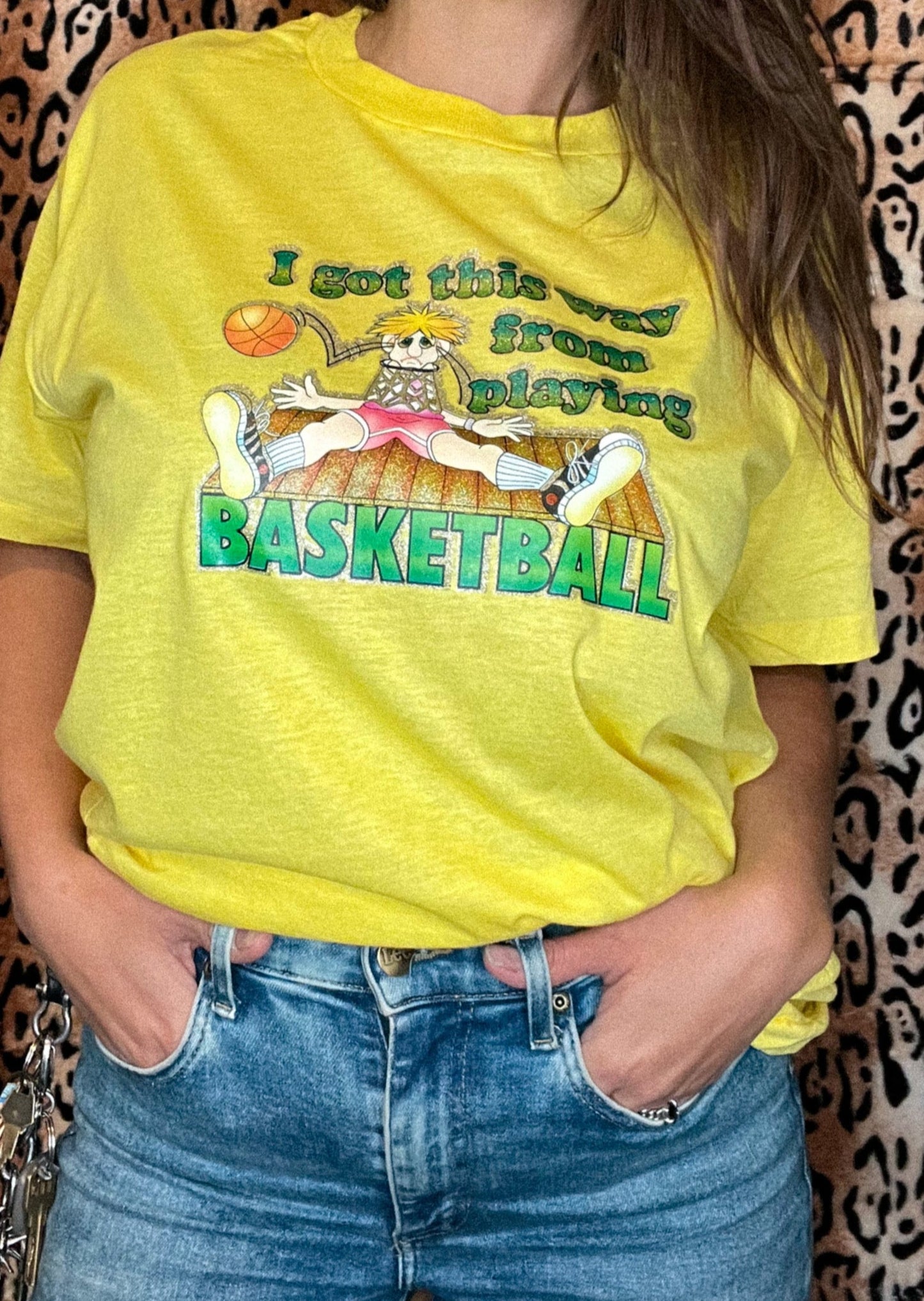 Glitter Basketball Vintage Tee