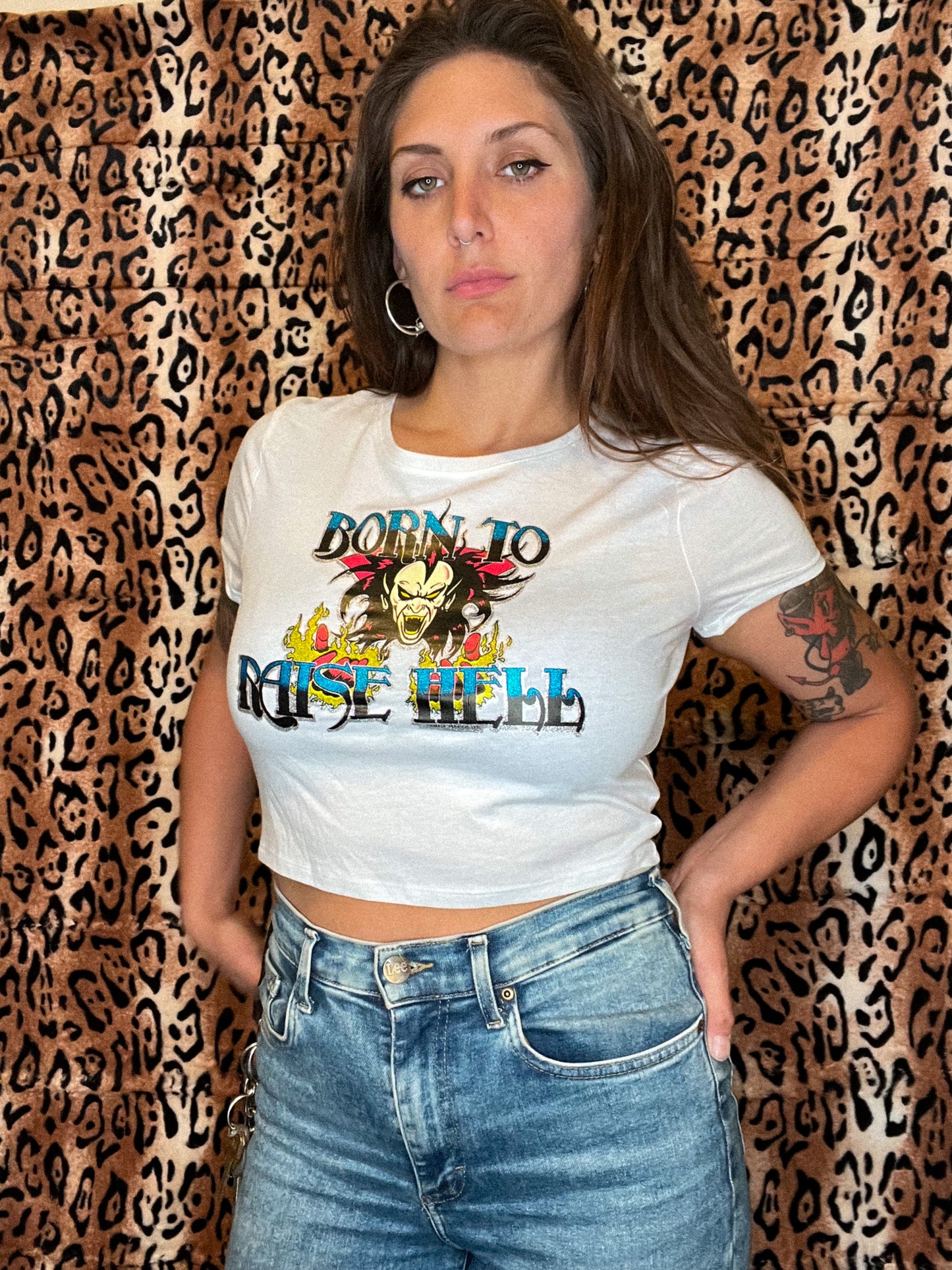 Born To Raise Hell Cropped Tee
