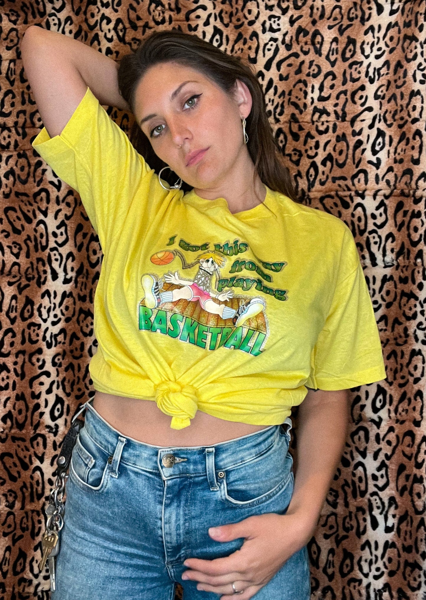 Glitter Basketball Vintage Tee