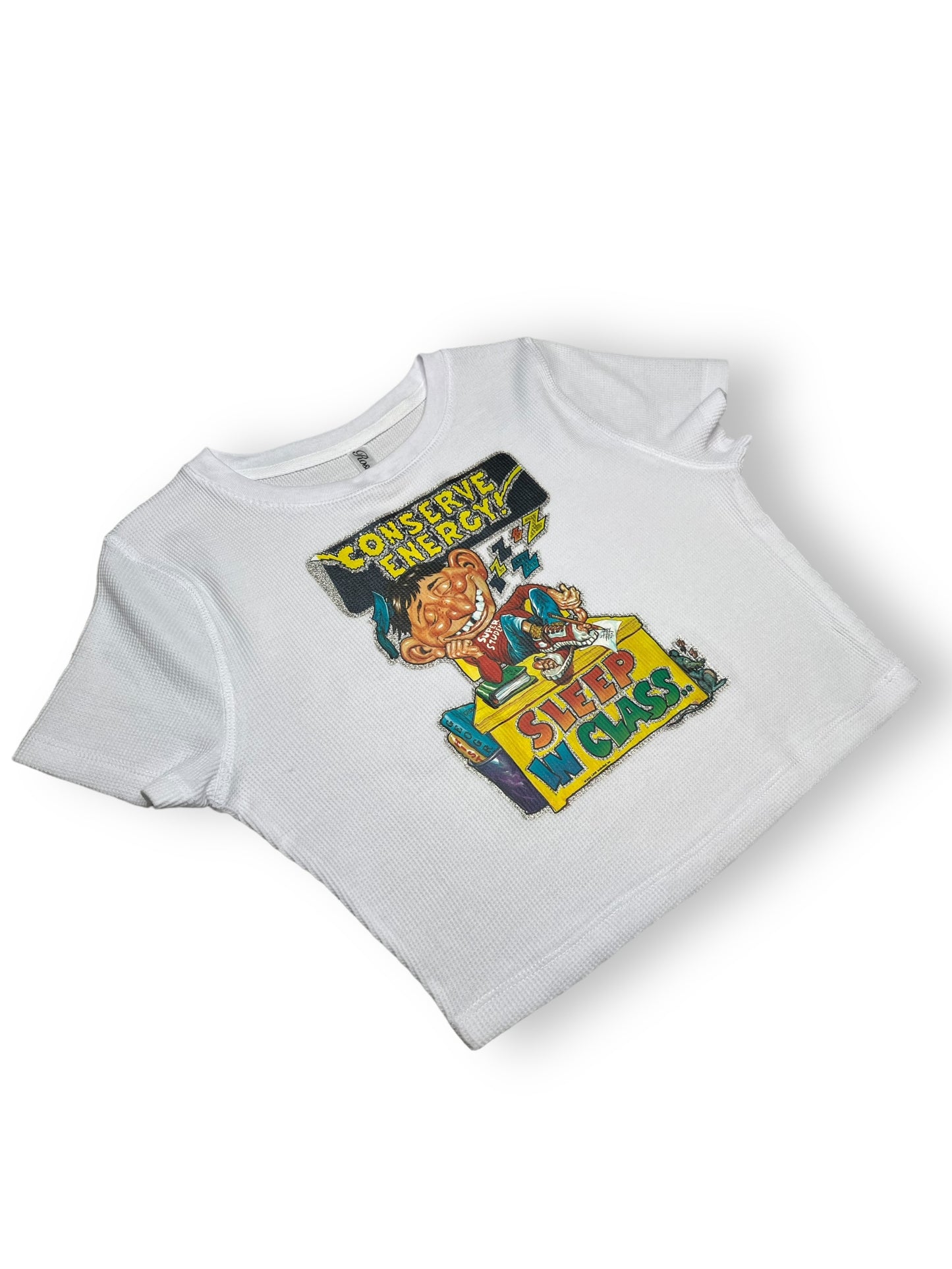 Glitter Sleep in Class Cropped Thermal