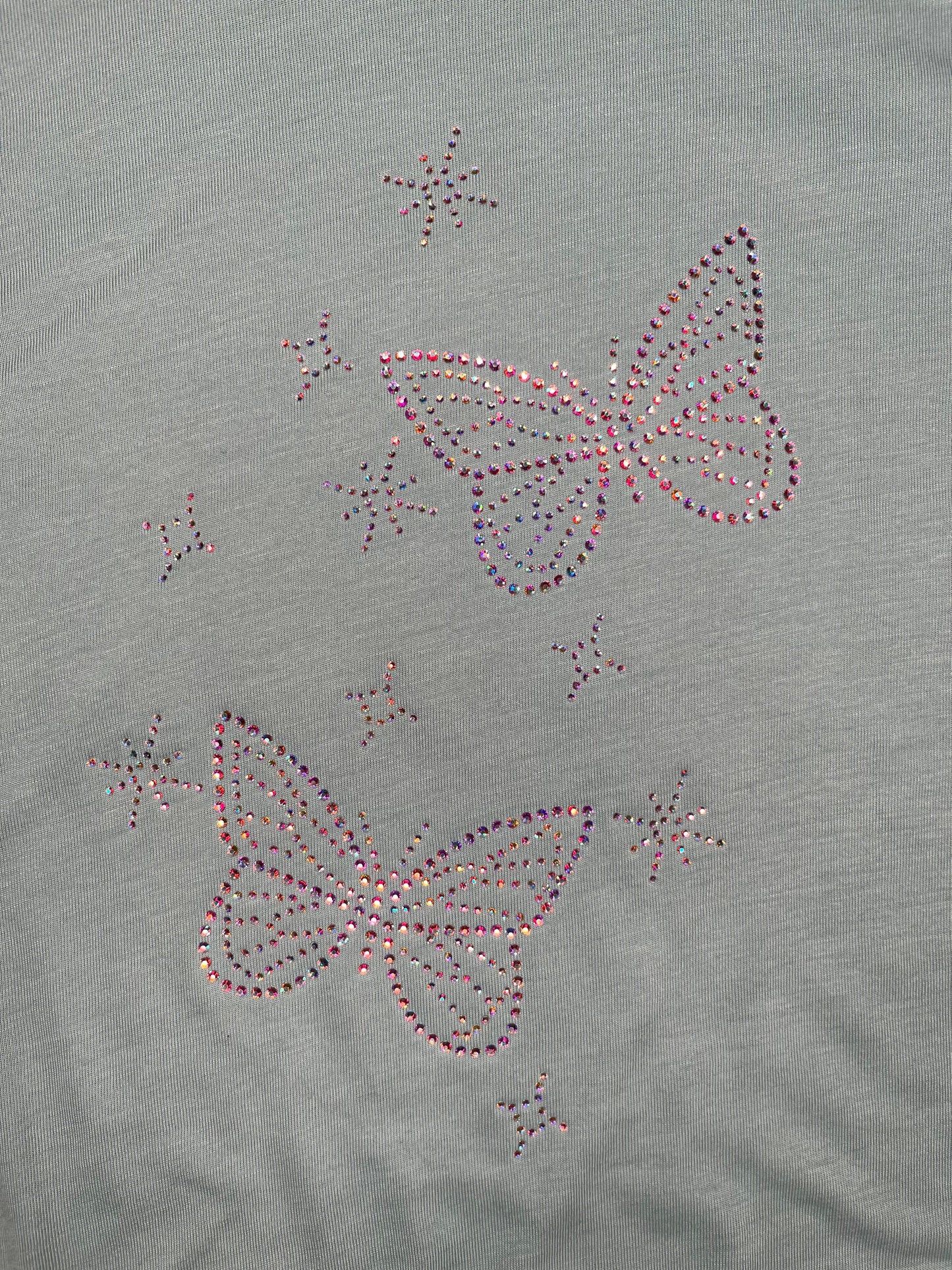 Butterfly Sleaze Rhinestone in Blue XL