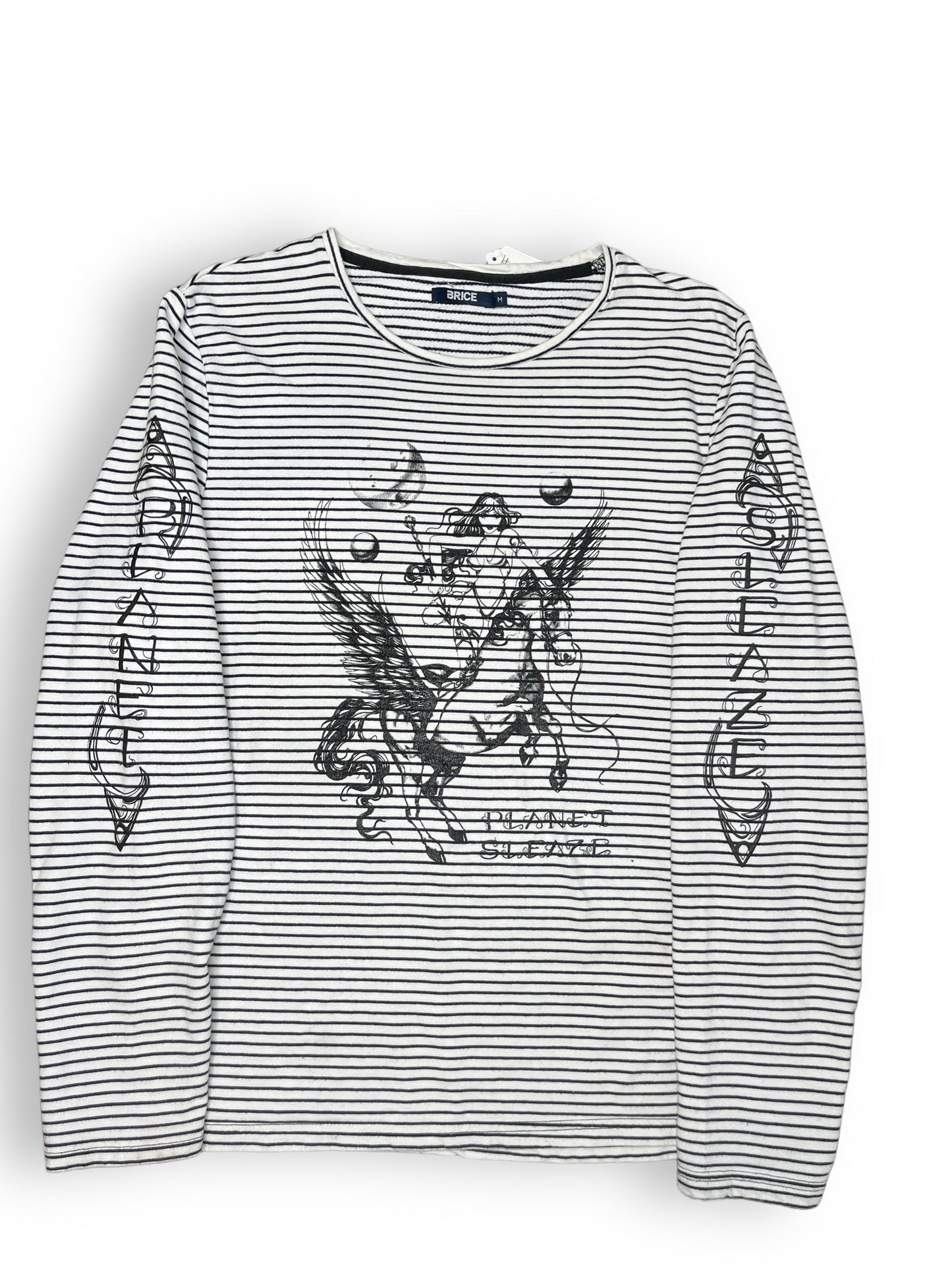 Warrior Babe on Striped Long Sleeve M