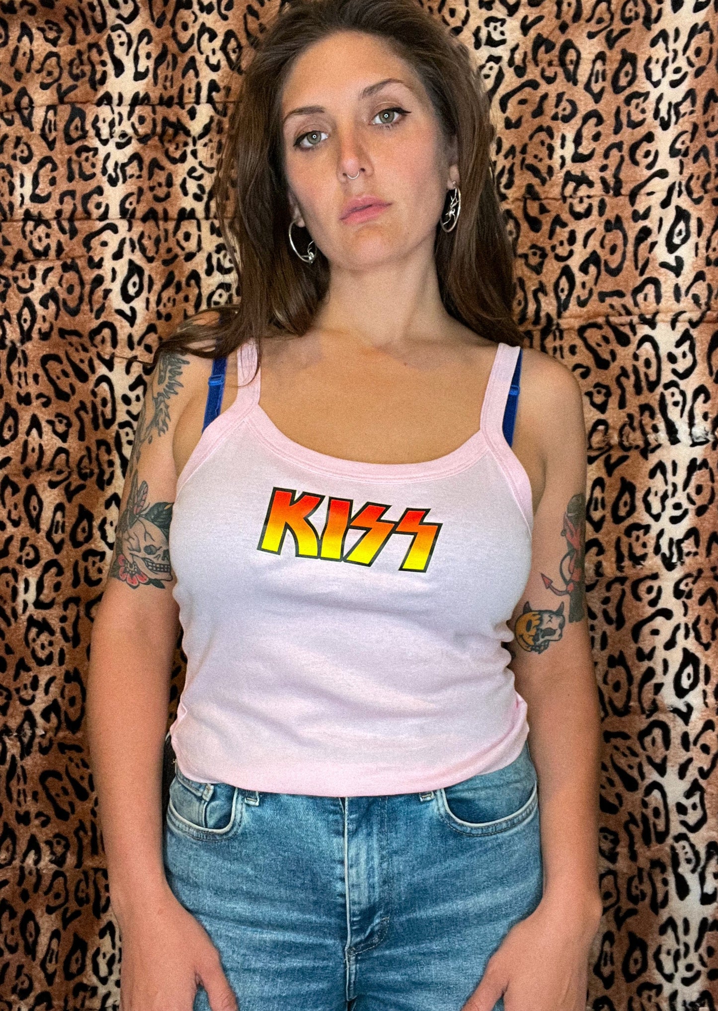 Kiss Bootleg Pink Tank