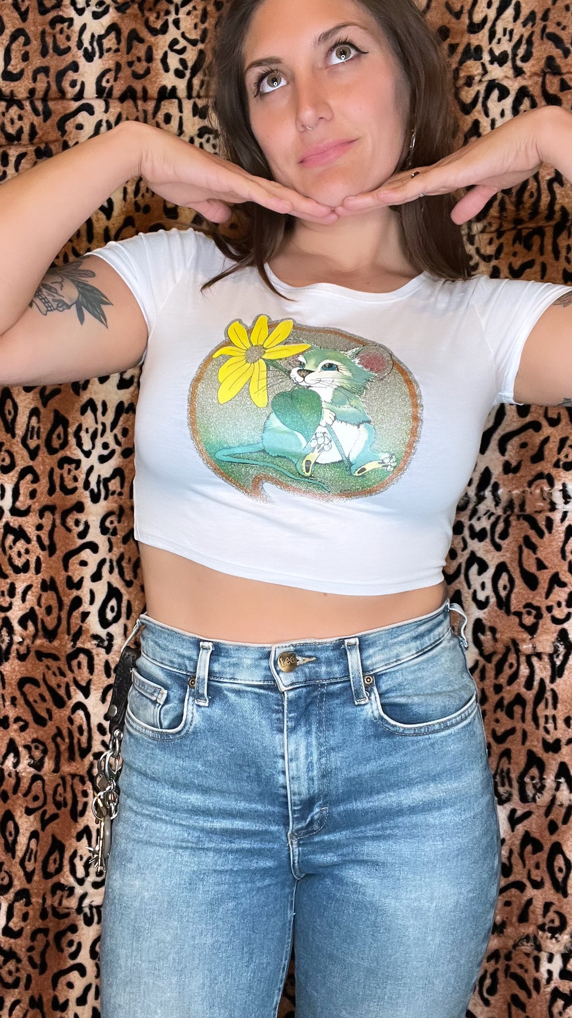 Glitter Lil' Mouse Crop Two Sizes Available