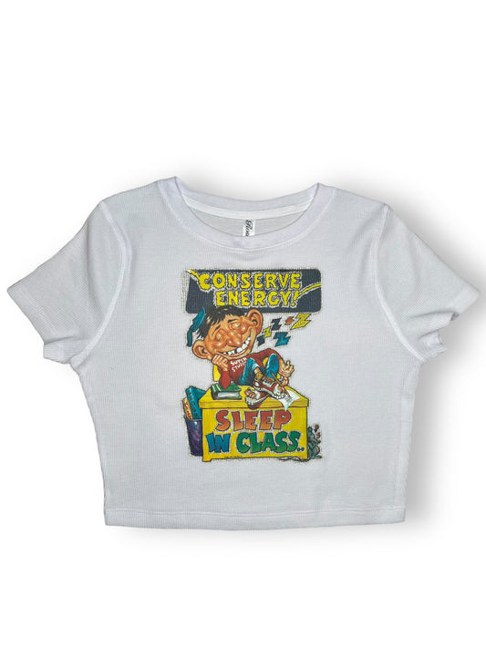 Glitter Sleep in Class Cropped Thermal