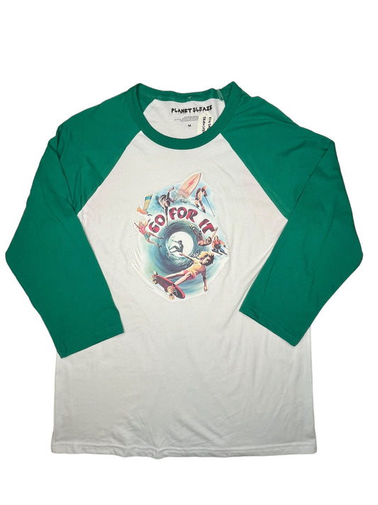 Go For It Green Raglan Size Men's M