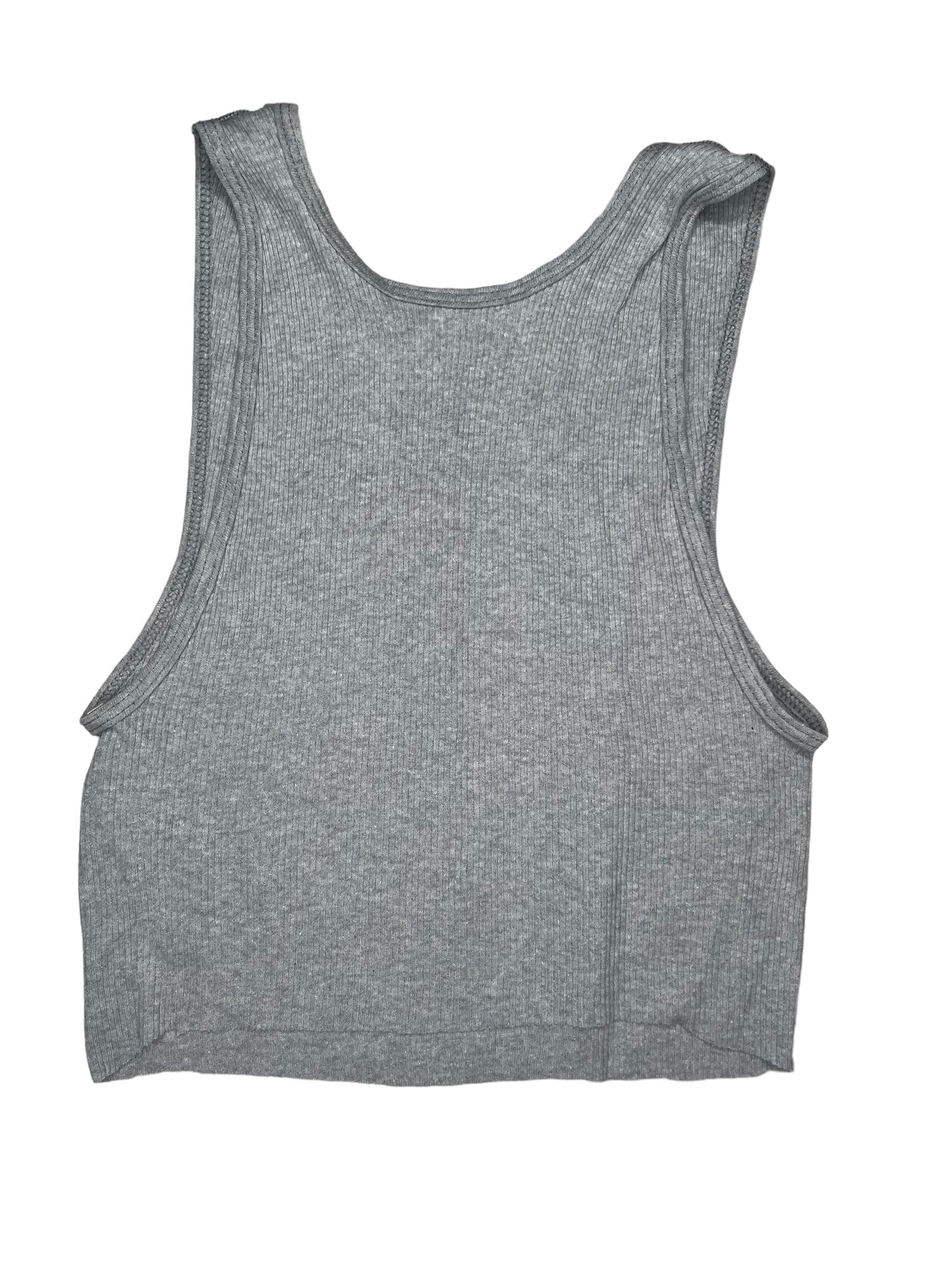 Leo Raw Hem Tank Grey